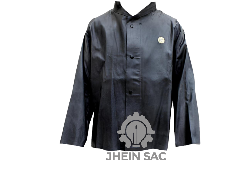 ROPA DE JEBE CASACA PUNTO AZUL C/ NEGRO Y AMARILLO