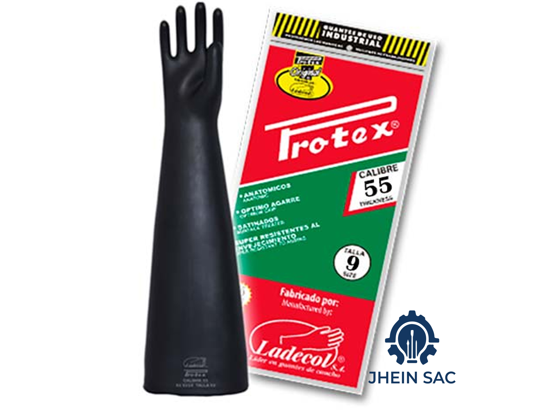 GUANTES DE JEBE TROTEX N.24 CALIBRE 55
